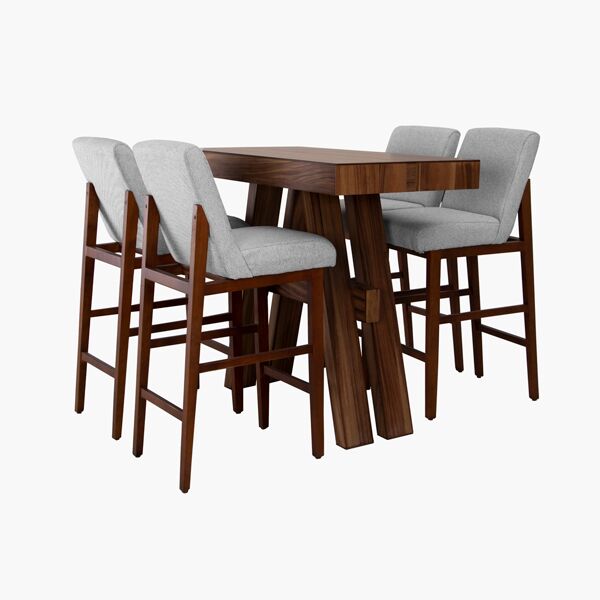 Comedor Alto Andra Comedor Alto Zafiro Parota Inglaterra Silver - Mesa: Chapa de Parota