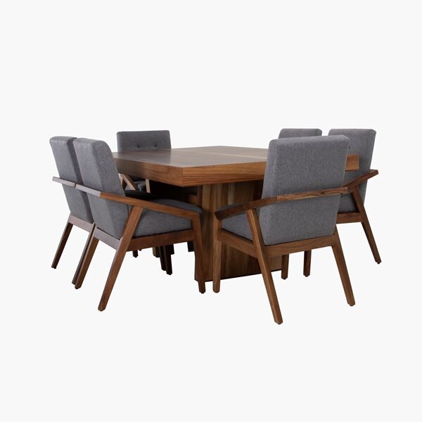 Comedor Betta Ava Grey Comedor Betta Ava Grey - Mesa: Chapa de Parota