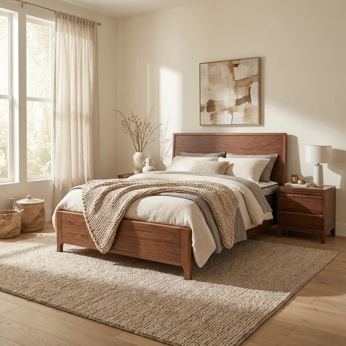 Cama Queen Size Trento Nogal_3 Cama Queen Size Trento Nogal