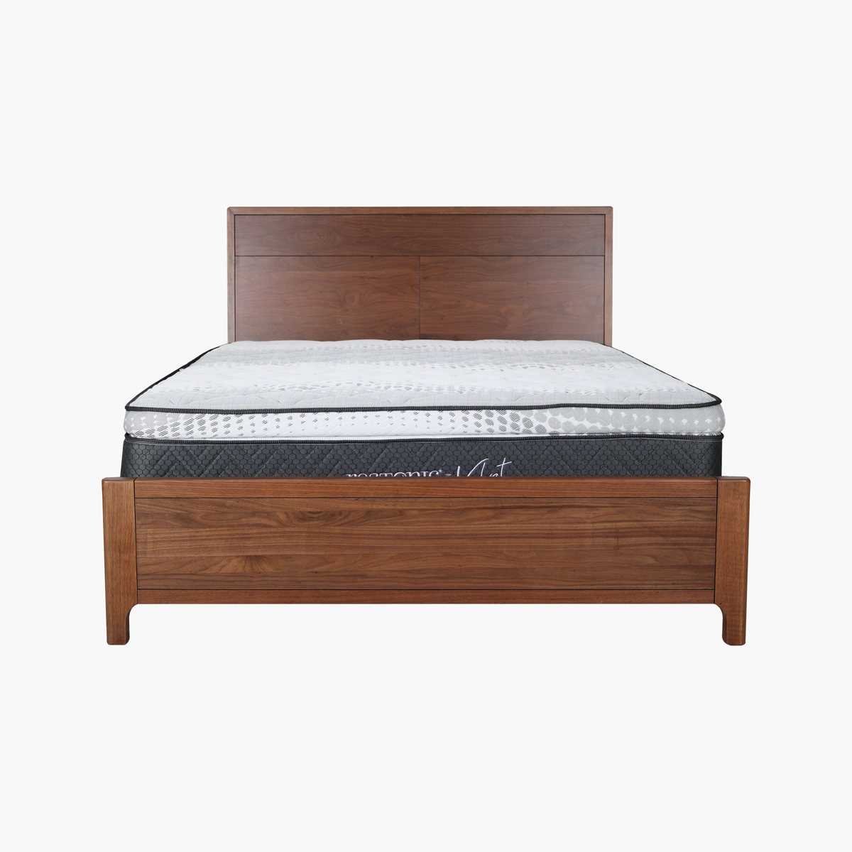 Cama Trento QS Nogal_2 Cama Queen Size Trento - Nogal Sólido