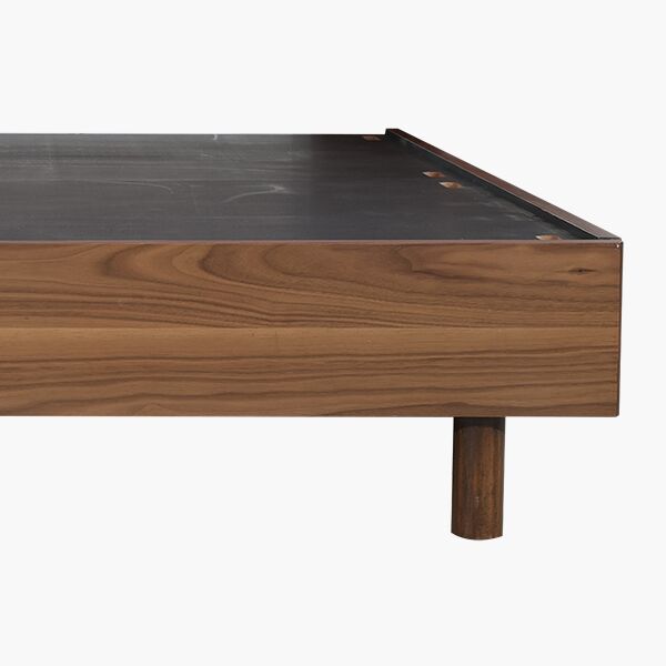 Base Queen Size Oscar Nogal - detalle
