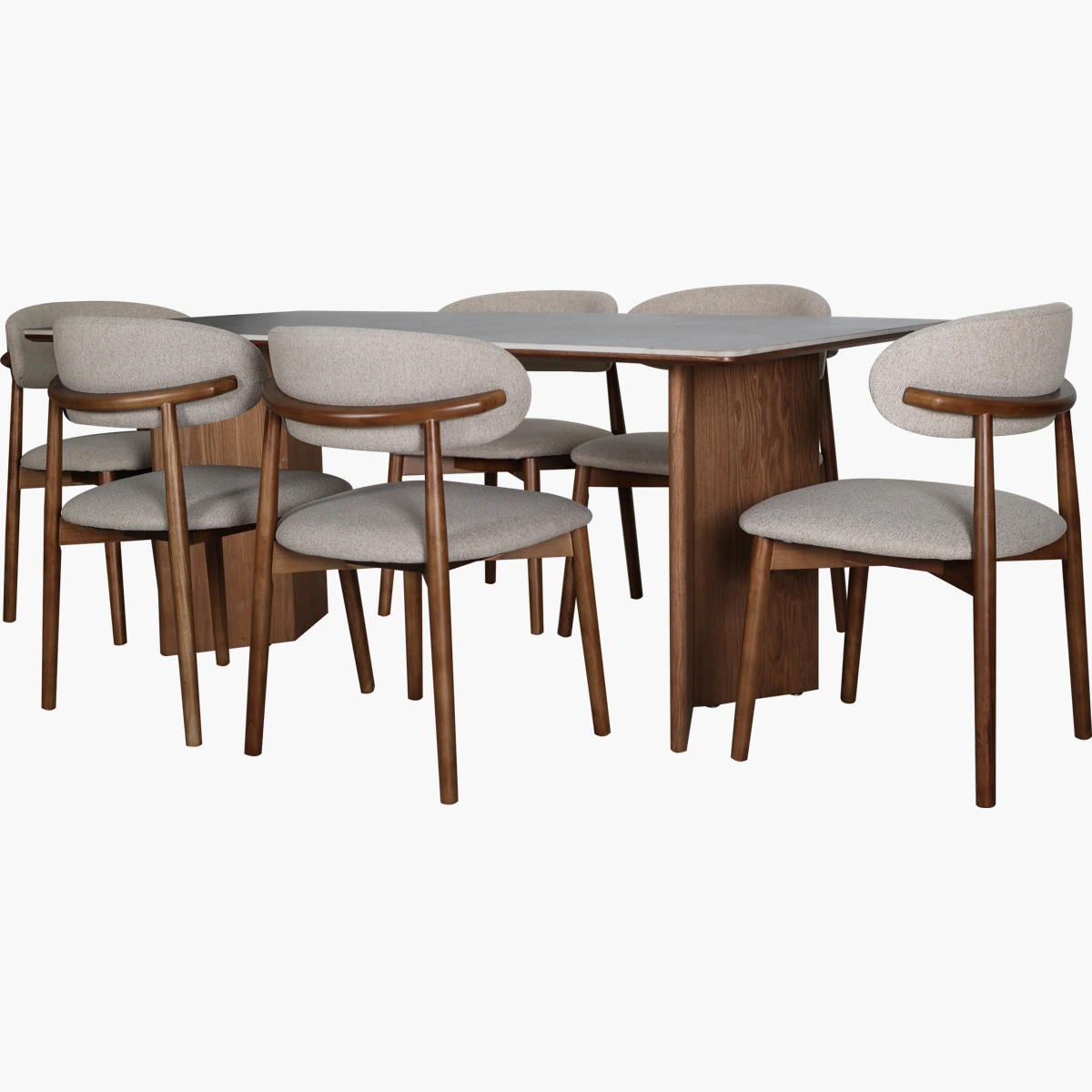 Comedor Trento Nogal_16 Comedor Trento Garda Nogal/Gris - vista adicional 3