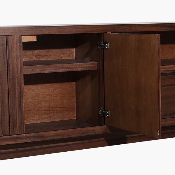 Mosi Porta TV Detalle 4 Mesa para TV Mosi Parota - detalle