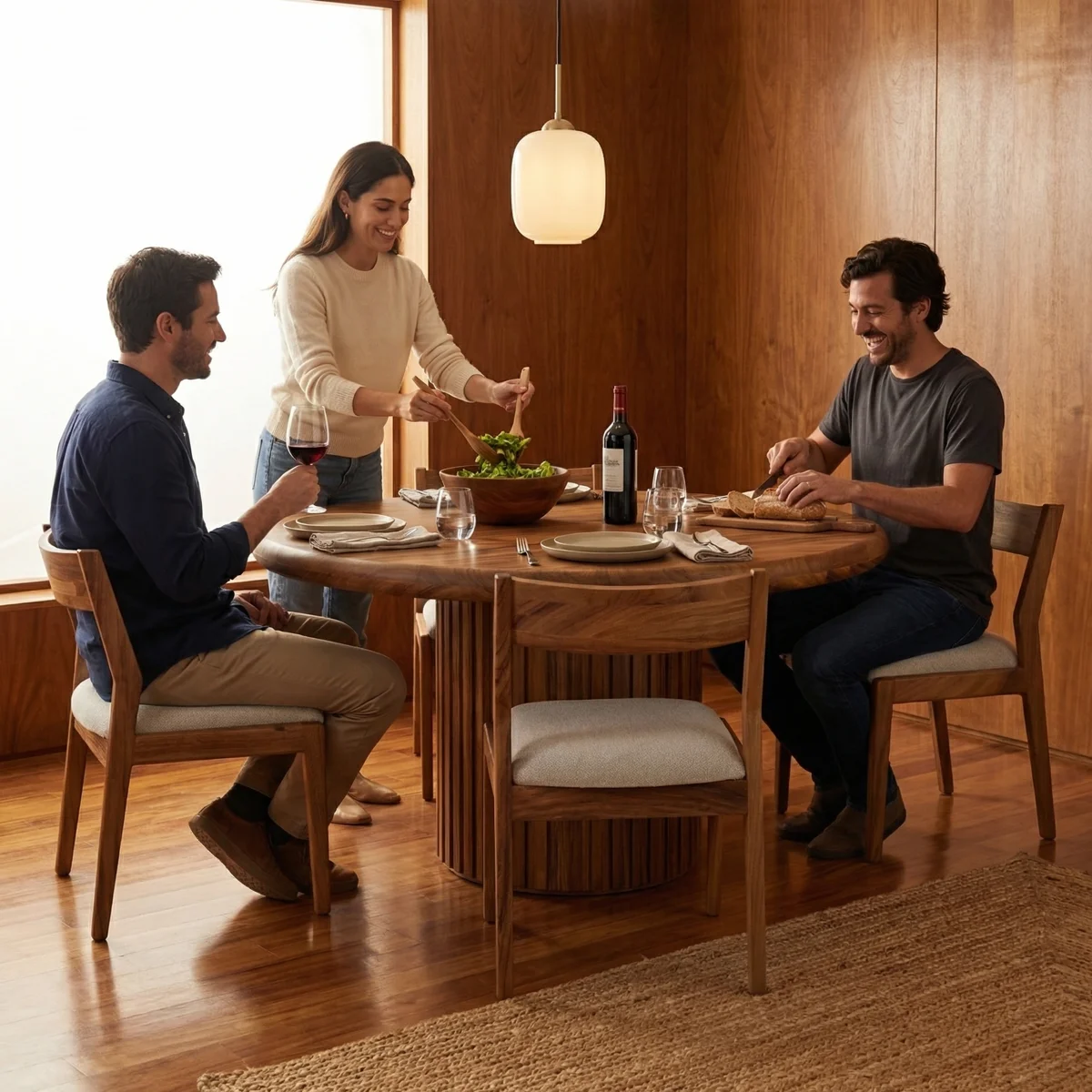 121530-Comedor-Bacalar-Parota-150cm-ambientadauso-04 Comedor Bacalar Parota 150cm - ambientada en uso