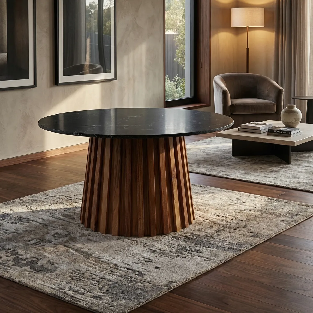 52679-Mesa-Redonda-Gabriel-Parota-Granito-P6-ambientada-01 Mesa Redonda Gabriel Parota Granito P/6 - foto ambientada