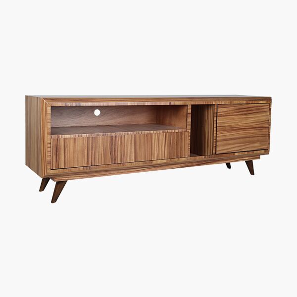 Mesa para TV Elixir Parota - Chapa de Parota, Correderas de Extensión