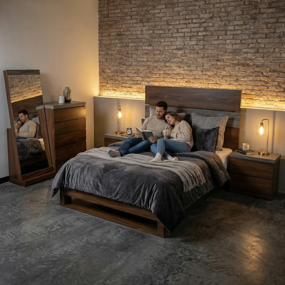 Recámara Queen Size Pisa - ambientada en uso