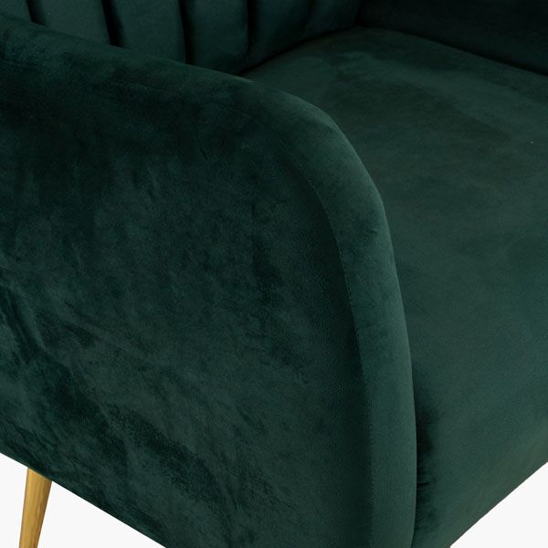 Sillon Ocasional Terciopelo Gajos Verde