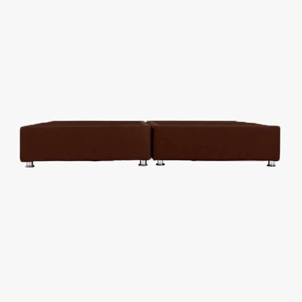 Base King Size Napoles Tapizada en Café Base King Size Verona Tapizada en Café - vista adicional 1