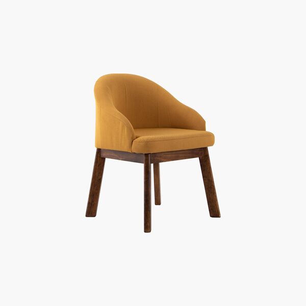 Silla Orbit Senape Silla Orbit Mustard - Pino Nacional, Tapiz Pisa color Mostaza (Amarillo)