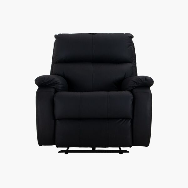 Sillón Reclinable Eléctrico Rest Piel Negro Boal Vinil negro F