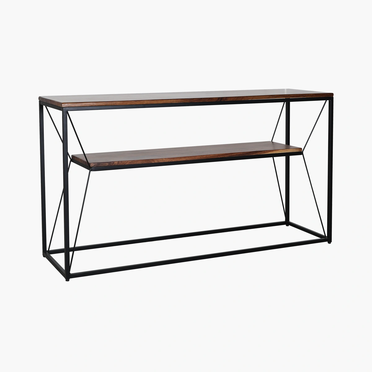 Credenza Edison_1 Credenza Edison Parota - Madera sólida de Parota y estructura de herrería negra