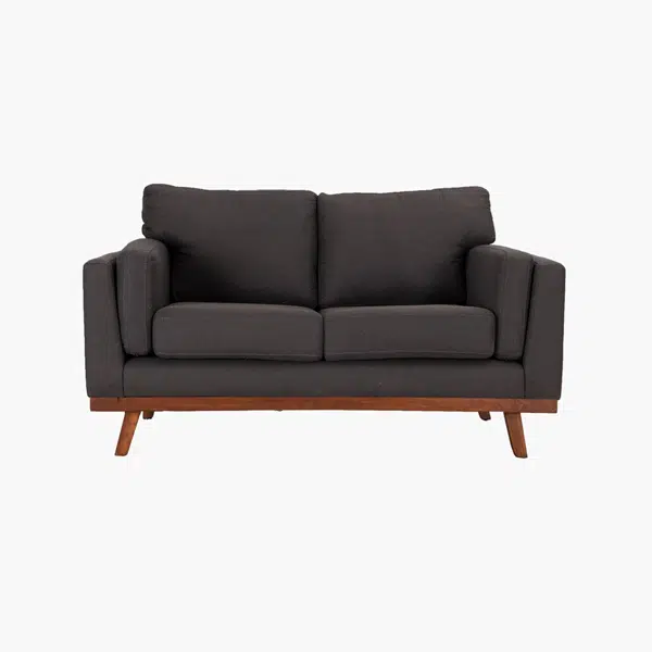 Love Seat Eliza Charcoal Elizza linen love