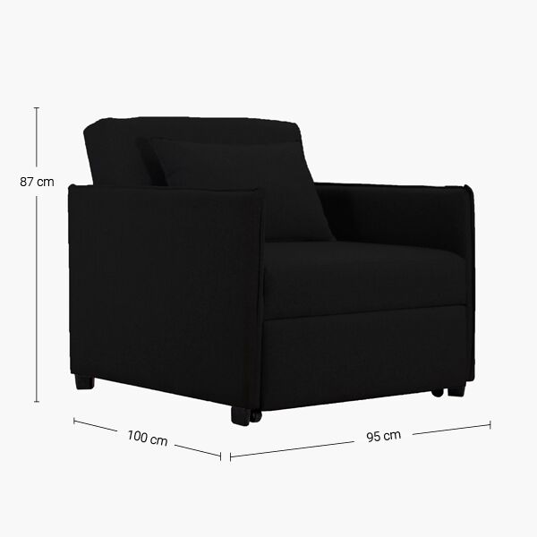 Relax Black Sofá Cama Relax Individual - vista adicional 3