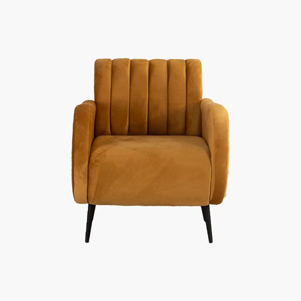 Sillon Ocasional Terciopelo Gajos Mostaza Liverpool gajos mostaza