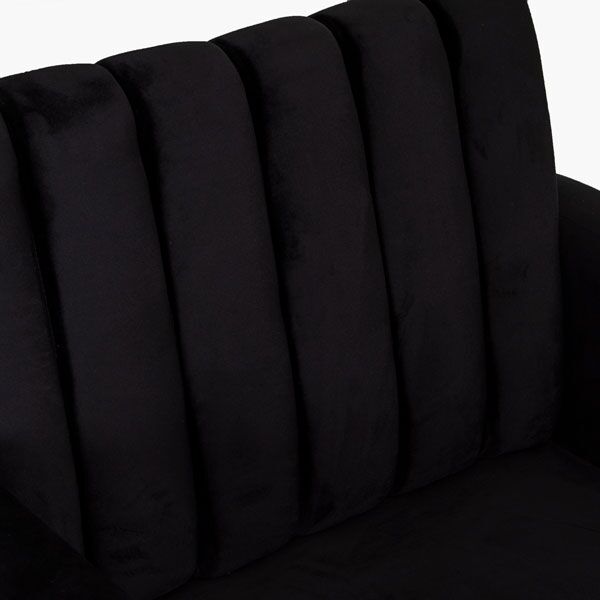 Sillon Ocasional Terciopelo Gajos negro MG