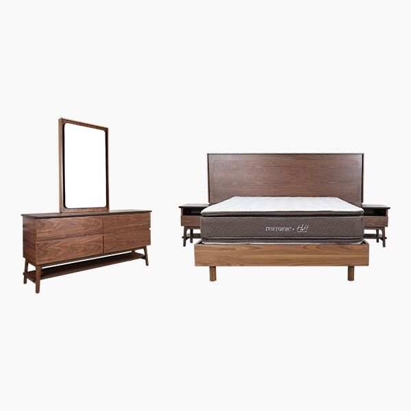 Oscar QS Montaje F Recámara Queen Size Oscar Nogal - vista adicional 1