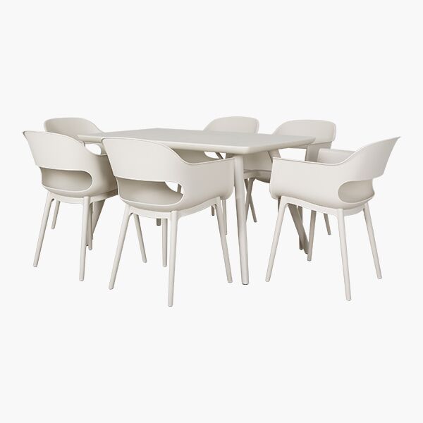 Aura 6 Montaje 45 Comedor Aura Rectangular - Plástico