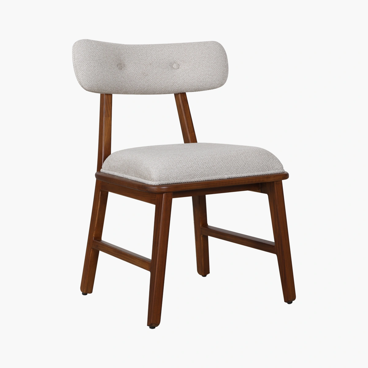 Silla Julieta_1 Silla Julieta - Madera de Pino tono Parota, Tela Flip Flop tono Cream