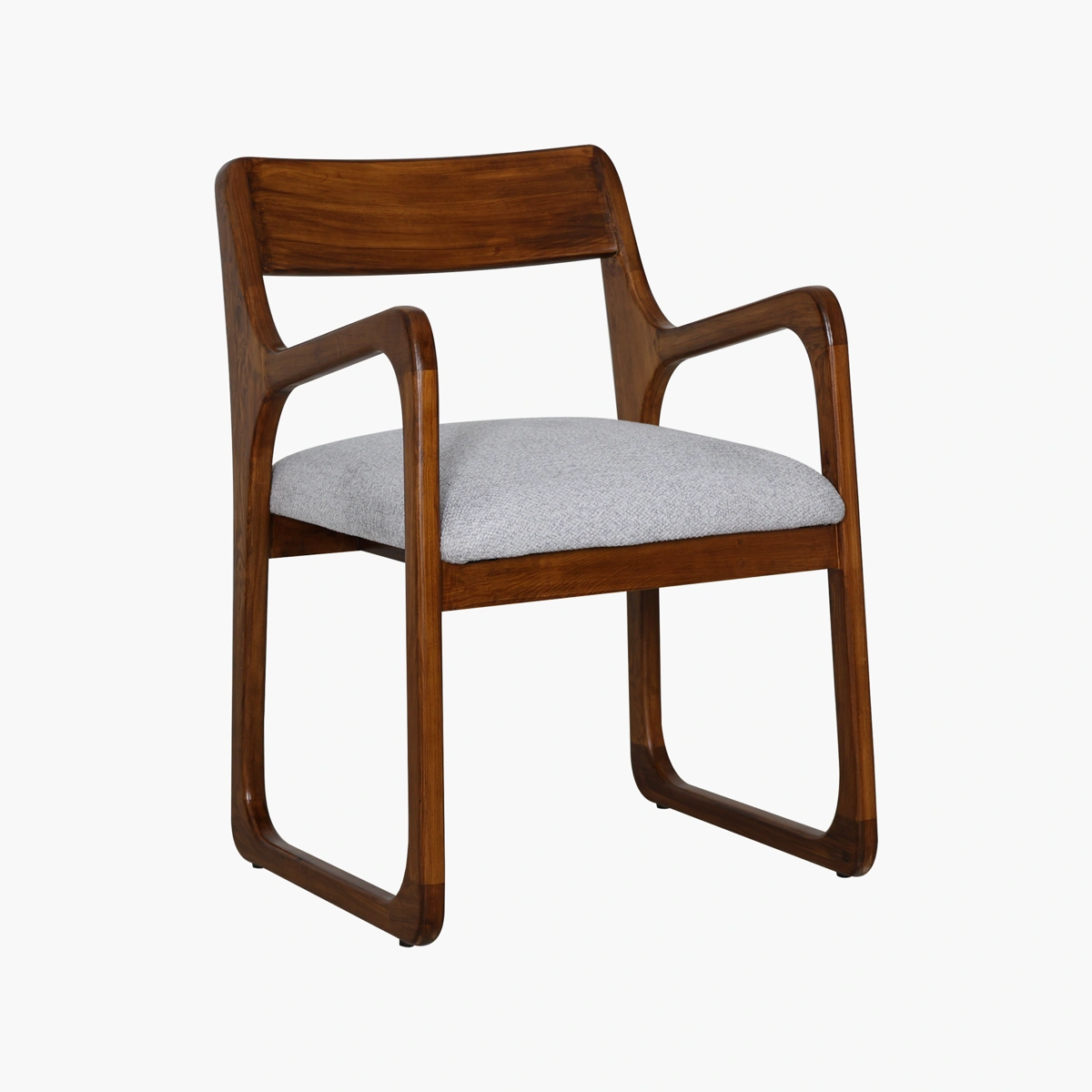 Silla Nautica_4 Silla Nautica - Madera sólida tono Parota, Tela Flip Flop tono Dove