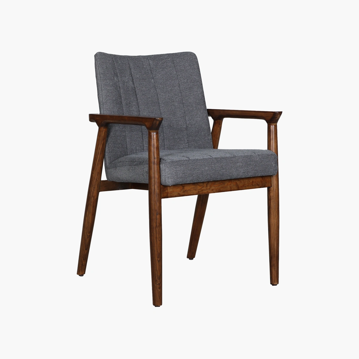 Sillon Ibiza Gris_9 Silla Ibiza - Madera de pino tono Parota y tapiz en tela gris Charcoal