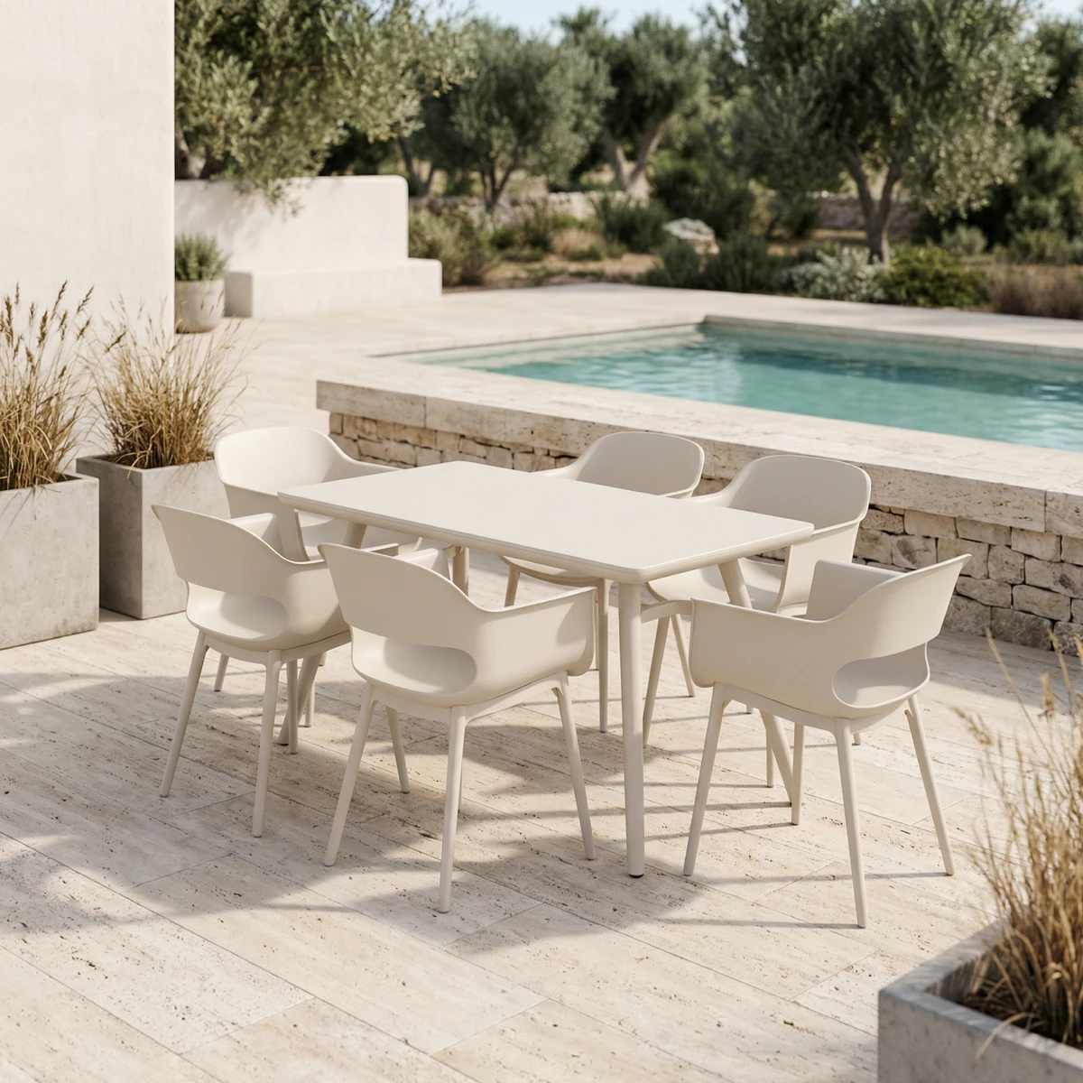 Comedor Aura Rectangular con 6 Sillas_1 Comedor Aura Rectangular - vista adicional 1