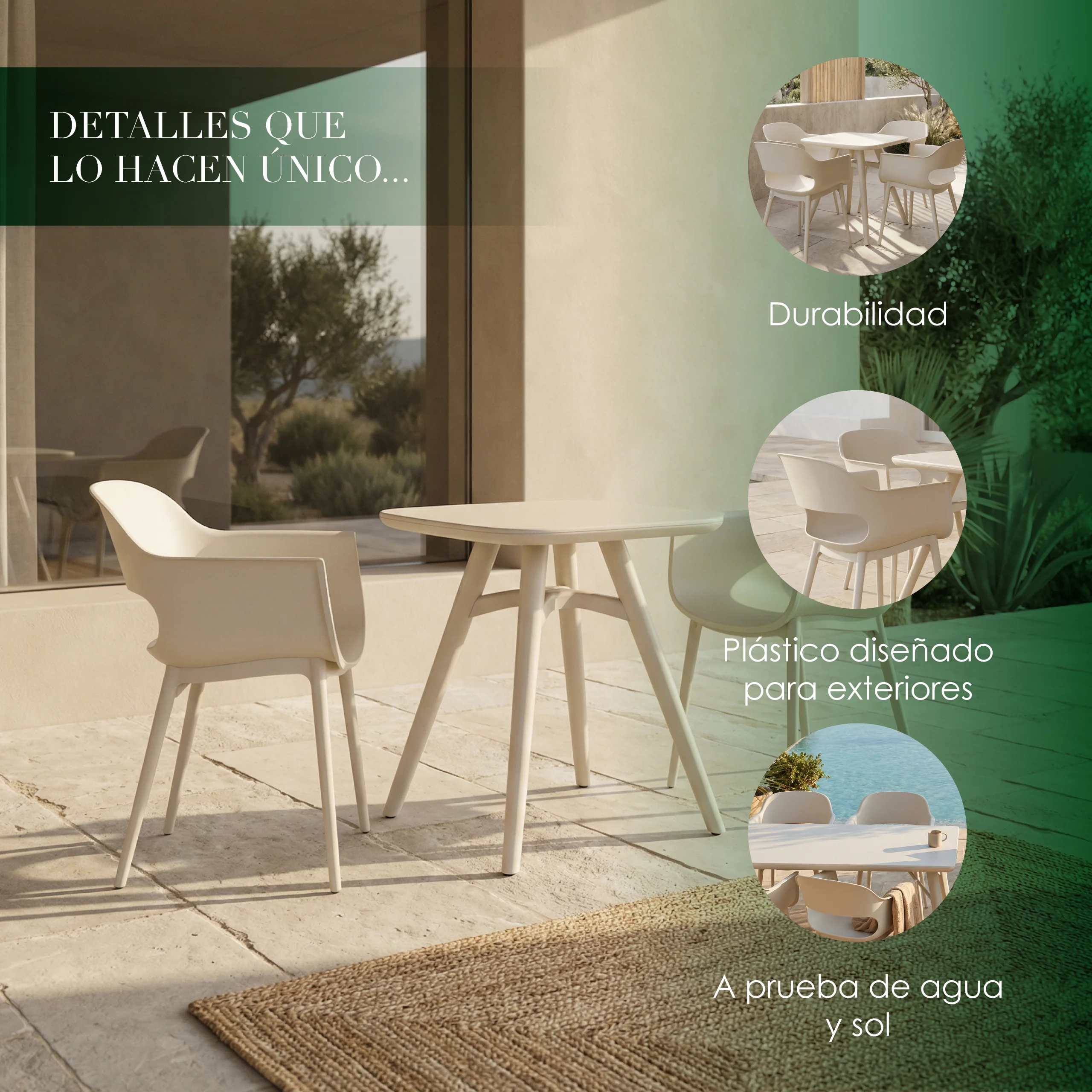 Comedor Aura 3pz_4 Comedor Aura Cuadrado - vista adicional 2