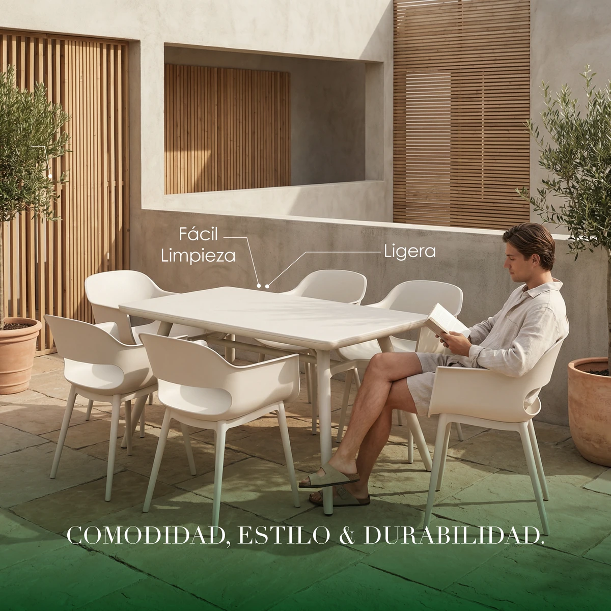 Comedor Aura Rectangular con 6 Sillas_5 Comedor Aura Rectangular - vista adicional 5