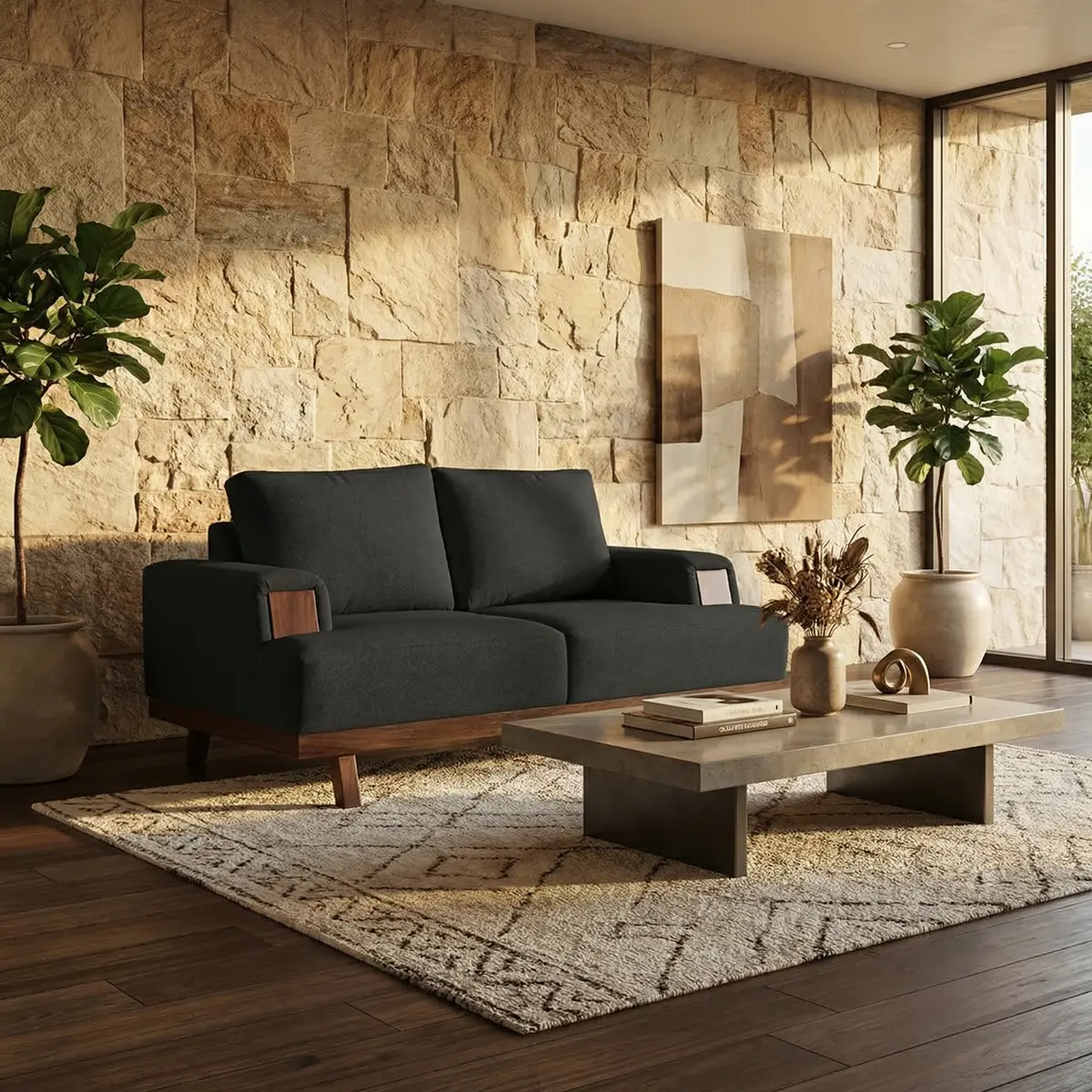 25322-Love-Seat-Larisa-Negro-ambientada-01 Love Seat Larisa Negro - foto ambientada