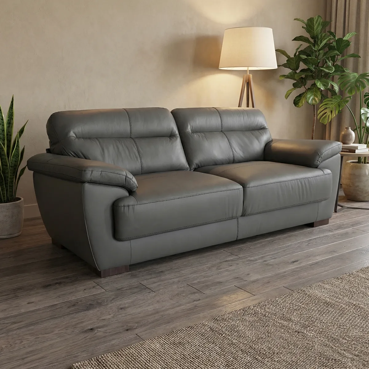 65617-Sofá-Baldi-Boal-en-Piel-Gris-ambientada-02 Sofa Baldi Boal en Piel Gris - foto ambientada