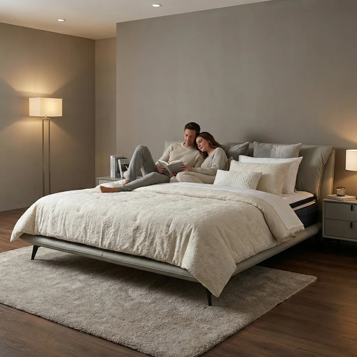 97506-Cama-Yugana-King-Size-Piel-Vegana-ambientadauso-04 Cama Yugana King Size Piel Vegana - ambientada en uso