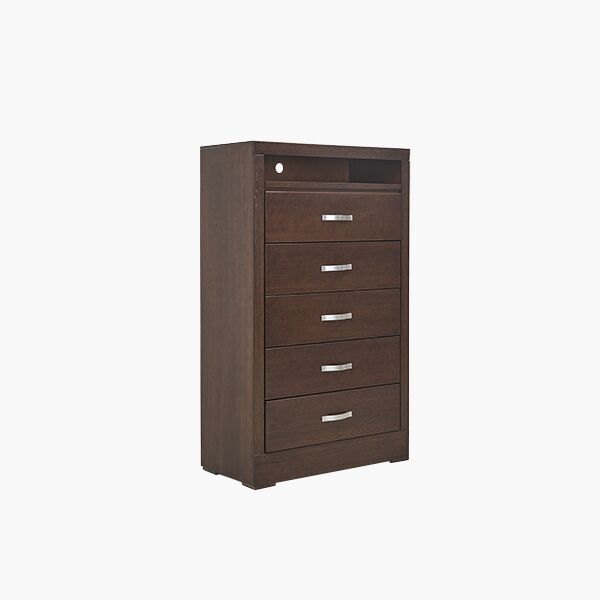 Laffayette-Cajonera-Paola-Tabaco-Frente-2 Chifonier Paola Tabaco - MDF, Correderas de Extensión