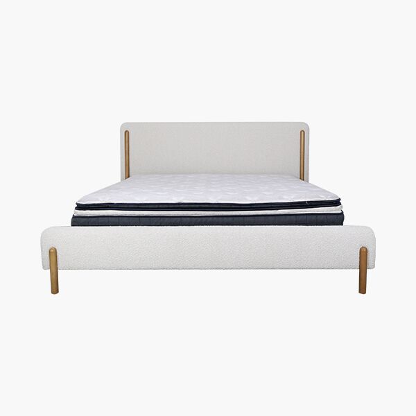 Kirei QS Cabecera Cama Kirei Queen Size - Tela, Madera y Herrería
