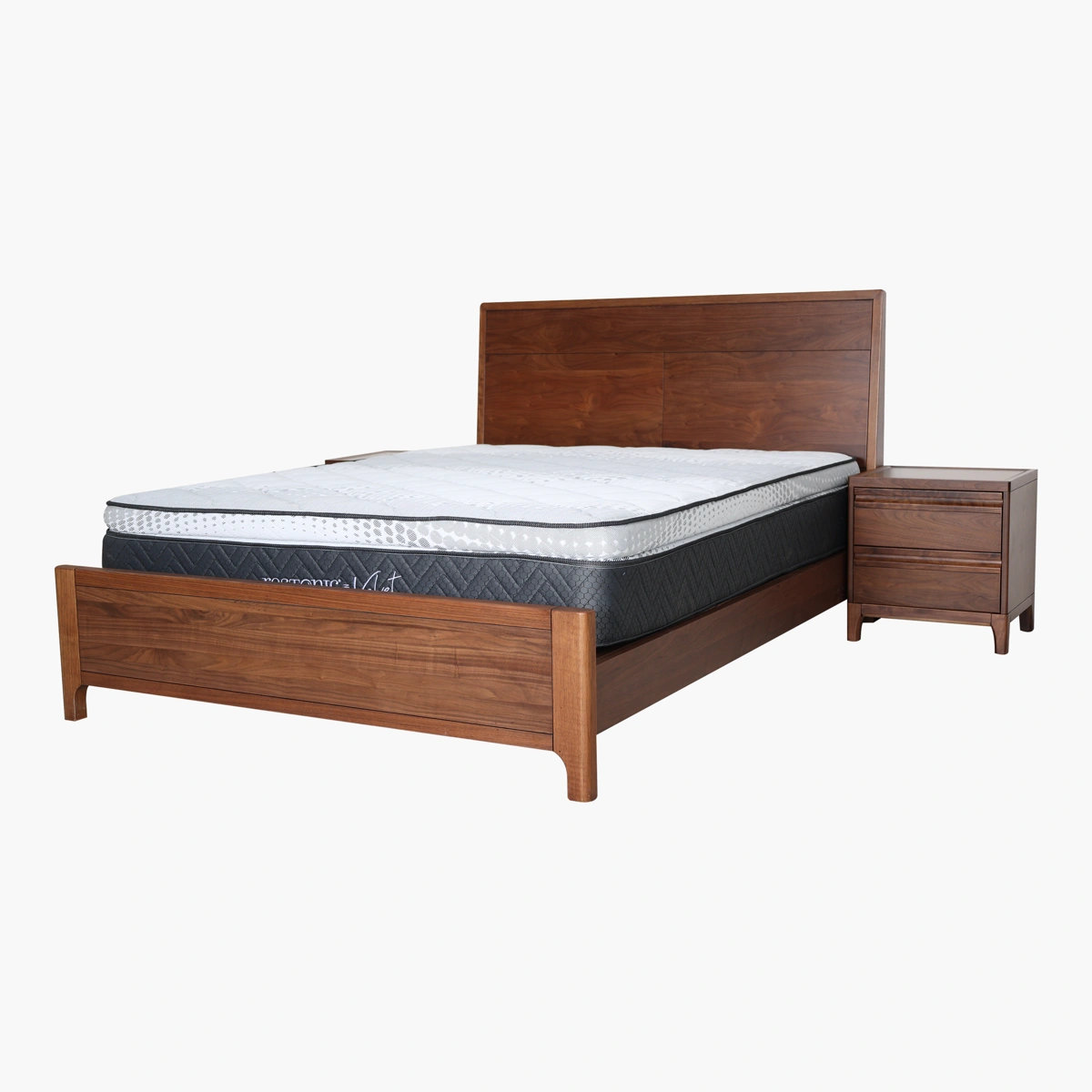 Cama Queen Size Trento Nogal_4 Recámara Queen Size Trento - Nogal