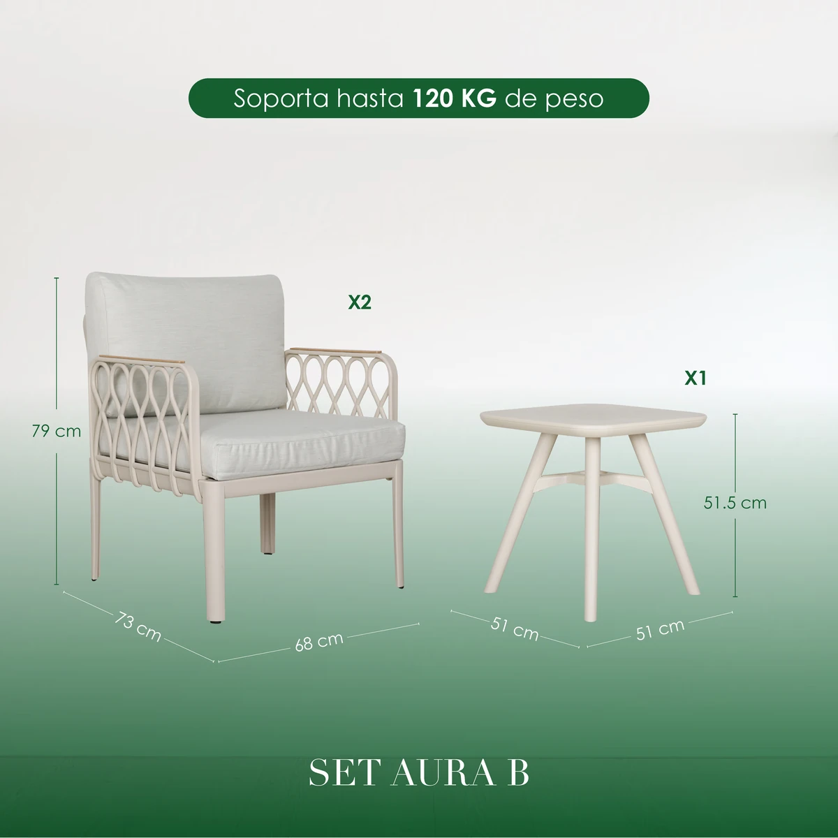 Sillones Aura con Mesa baja_2 SET Aura Sillones B - vista adicional 2
