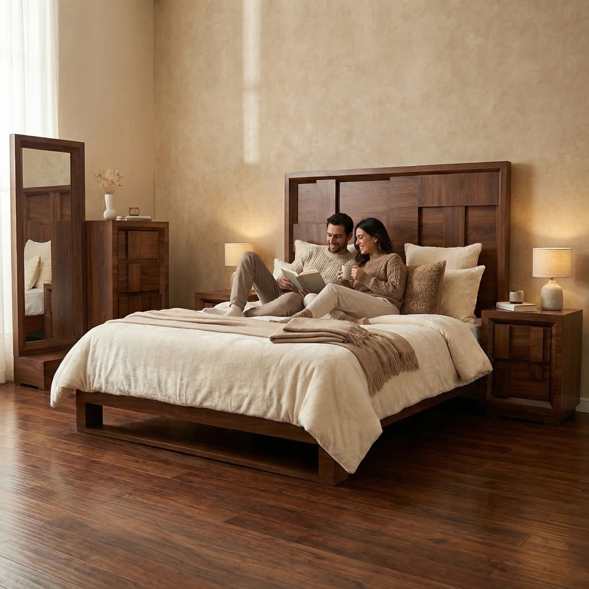 26032-Recámara-Matrimonial-Palermo-Nogal-ambientadauso-05 Recámara Matrimonial Palermo Nogal - ambientada en uso