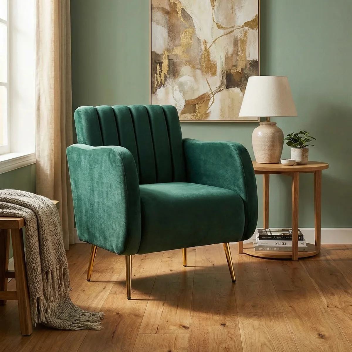 34535-Sillón-Gajos-Terciopelo-Verde-ambientada-03