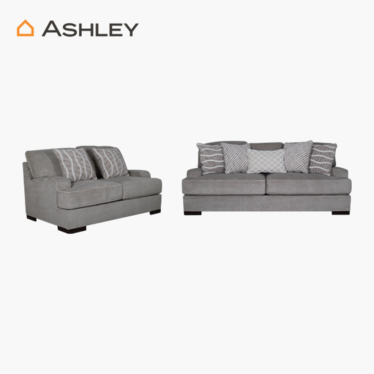 Sala High Profile Ashley Gris_1 Sala 3-2 High Profile Ashley - Estructura reforzada, cojines de espuma de alta resiliencia, relleno de fibra...