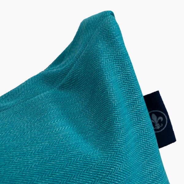 Cojín Liz en Chevron Turquesa