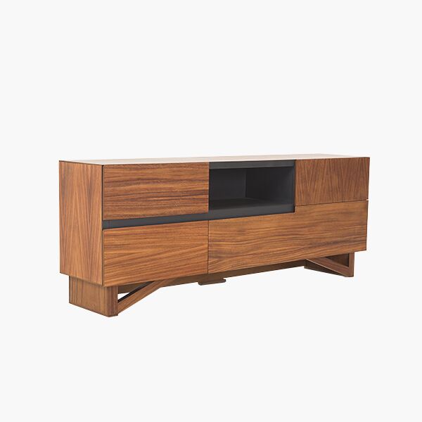 Mesa para TV Livenzza Mesa para TV Livenzza - Chapa de Parota, Correderas de Extensión