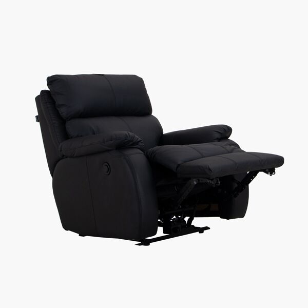 Sillón Reclinable Eléctrico Rest Piel Negro Boal Vinil negro 45 ab