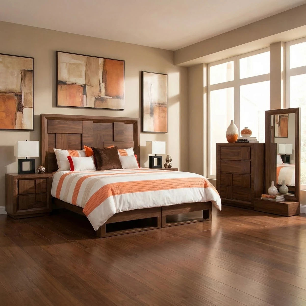 10274-Recámara-King-Size-Palermo-Nogal-ambientada-03 Recámara King Size Palermo Nogal - foto ambientada