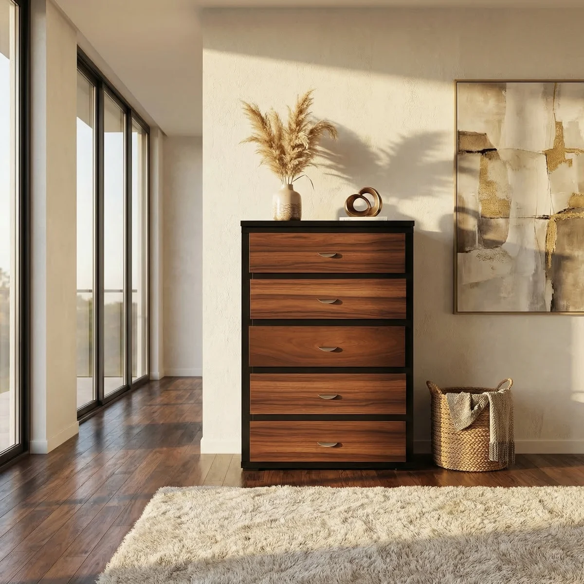 33180-Chifonier-Yareni-en-tonos-Chocolate-y-Parota-ambientada-03 Chifonier Yareni en tonos Chocolate y Parota - foto ambientada