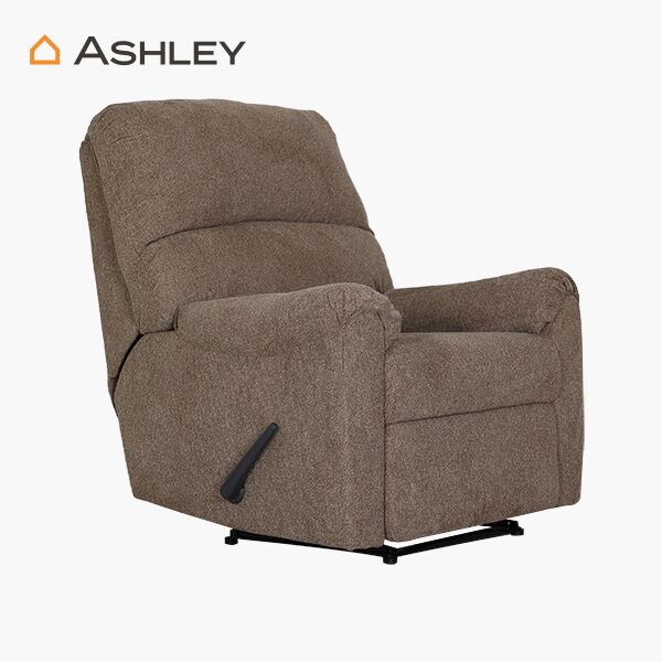 Sillón Reclinable Jackson Ashley - Pino, Mecanismo Reclinable y Tapiz en Café