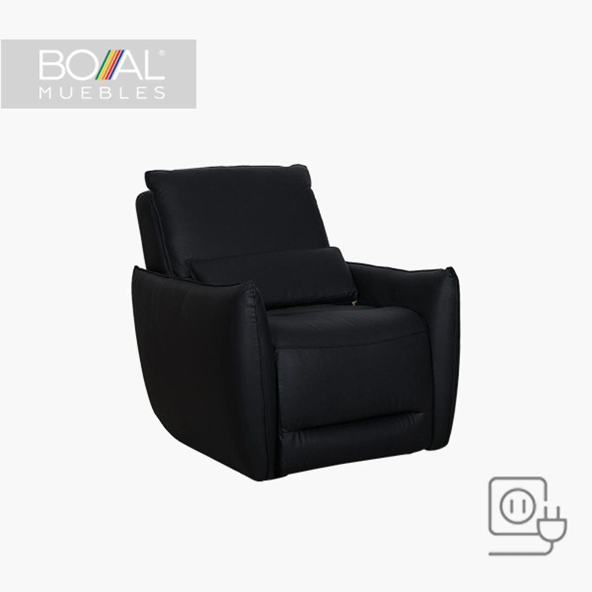 Sillon Reclinable Bennet Negro BOAL
