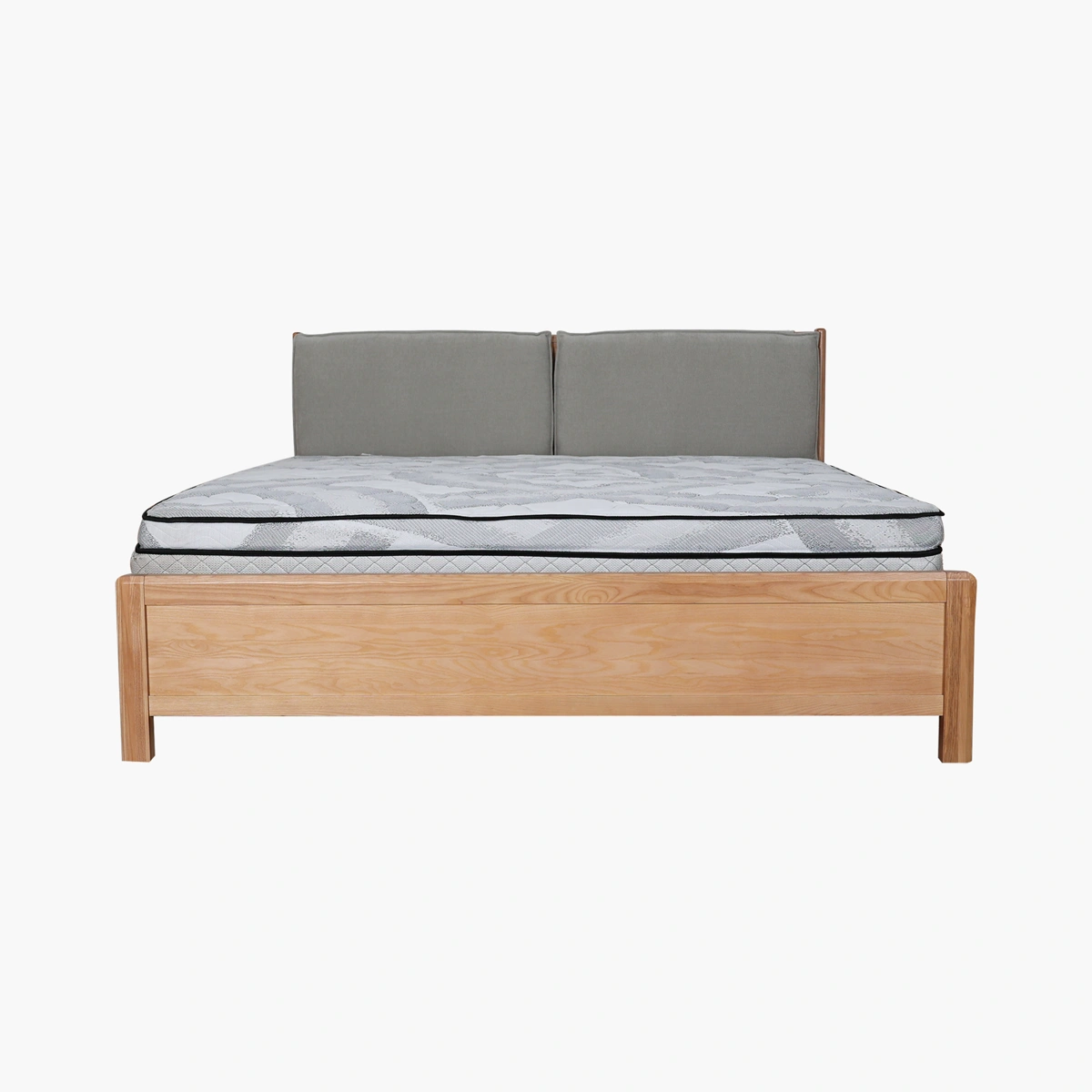 Cama Tulum KS_1 Cama King Size Tulum - Fresno sólido con acabado en chapa de roble